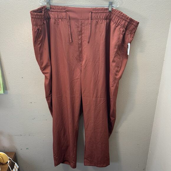 Old Navy Mens Jogger Pants 4XL Red Performance Tech Stretch Drawstring NEW - Picture 1 of 11